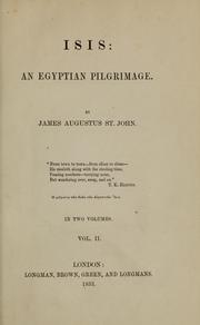 Cover of: Isis by St. John, James Augustus