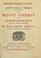 Cover of: Johannis Mariae Lancisii ... De motu cordis et aneurysmatibus opus postumum