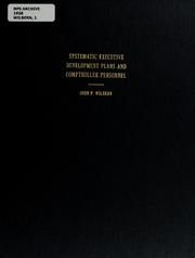 Cover of: Systematic executive development plans and comptroller personnel