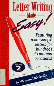 Cover of: Letter writing made easy! Volume 2: featuring sample letters for hundreds of common occasions
