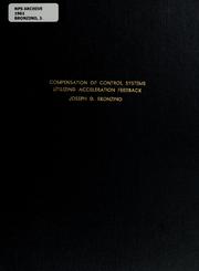 Cover of: Compensation of control systems utilizing acceleration feedback