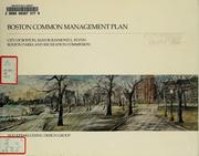 Cover of: Boston common management plan by Boston (Mass.). Parks and Recreation Dept.