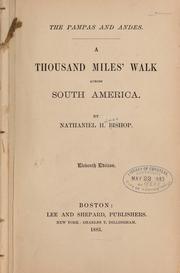Cover of: The pampas and Andes. by N. H. Bishop