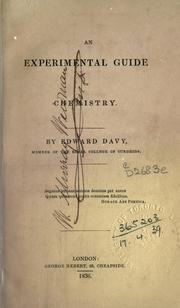 Cover of: An experimental guide to chemistry by Edward Davy