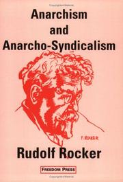 Cover of: Anarchism and anarcho-syndicalism