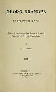 Cover of: Georg Brandes: en bog om ret of uret