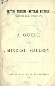 Cover of: A guide to the mineral gallery