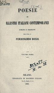 Cover of: Poesie di illustri italiani contemporanei: scelte e ordinate