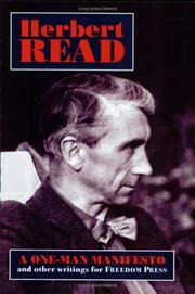Cover of: One-Man Manifesto and Other Writings for Freedom Press by Herbert Edward Read