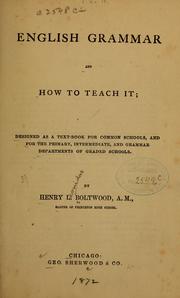 English grammar by Henry Leonidas Boltwood