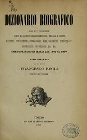 Cover of: Dizionario biografico by Francesco Regli