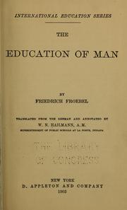 Cover of: The education of man