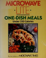 Cover of: Microwave lite one-dish meals | 