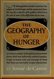 Cover of: The geography of hunger.