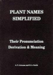 Cover of: Plant Names Simplified by Arthur T. Johnson