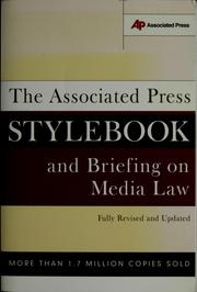 Cover of: The Associated Press stylebook and briefing on media law by edited by Norm Goldstein.