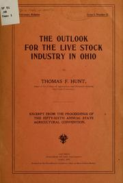 Cover of: The outlook for the life stock industry in Ohio