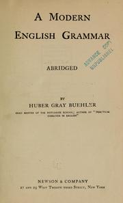 Cover of: A modern English grammar