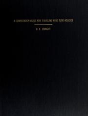 Cover of: A computation guide for traveling-wave tube helicies