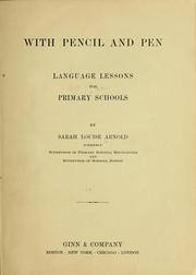 Cover of: With pencil and pen by Arnold, Sarah Louise