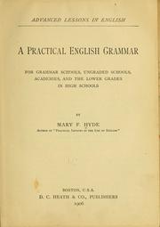 Cover of: Advanced lessons in English: A practical English grammar for grammar schools