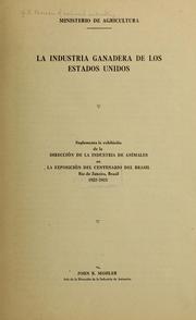 Cover of: La industria ganadera de los Estados Unidos
