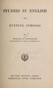 Cover of: Studies in English for evening schools