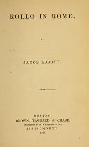 Cover of: Rollo in Rome by Jacob Abbott