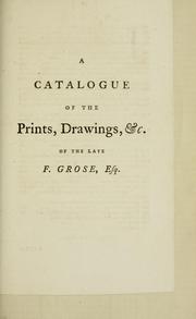 A catalogue of a collection of drawings, prints, books of prints, atlasses, &c