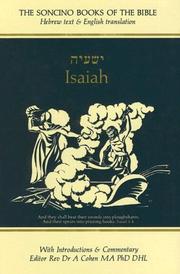 Cover of: Isaiah: Hebrew Text & English Translation With an Introduction and Commentary (Soncino Books of the Bible) (Soncino Books of the Bible)