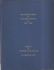 Some Notable Persons in First Street Cemetery of Waco, Texas by T. Bradford Willis