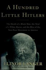 Cover of: A hundred little Hitlers by Elinor Langer