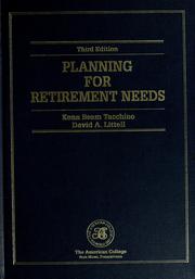 Cover of: Planning for retirement needs