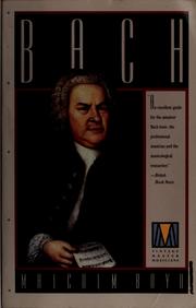 Cover of: Bach by Malcolm Boyd, Malcolm Boyd, Malcolm Boyd