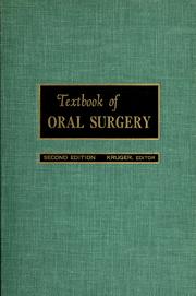 Cover of: Textbook of oral surgery by edited by Gustav O. Kruger.  With 429 figures including drawings by Biagio J. Melloni.