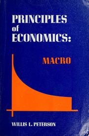 Cover of: Principles of economics: macro