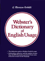 Cover of: Webster's dictionary of English usage by 
