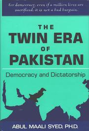 Cover of: Twin Era of Pakistan by Abul Maali Syed