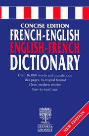 Cover of: Compact Edition French-English English-French Dictionary by 