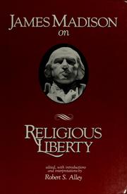 Cover of: James Madison on religious liberty