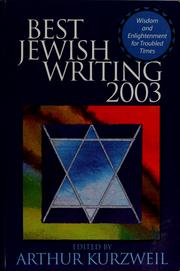 Cover of: Best Jewish writing 2003
