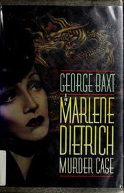 Cover of: The Marlene Dietrich murder case