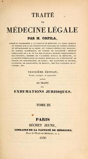 Cover of: Traité de médecine légale