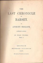 Cover of: The last chronicle of Barset by by Anthony Trollope