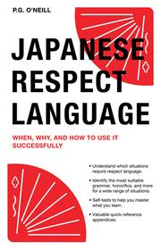 Cover of: Japanese respect language | P. G. O
