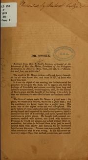 Cover of: Dr. Moore