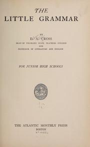 Cover of: The little grammar by E. A. Cross
