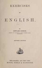 Cover of: Exercises in English by Edward Gideon