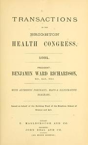 Cover of: Transactions by Brighton Health Congress (1881 Brighton, Eng.)