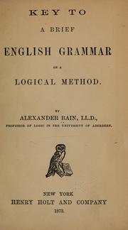 Cover of: Key to brief English grammar on a logical method